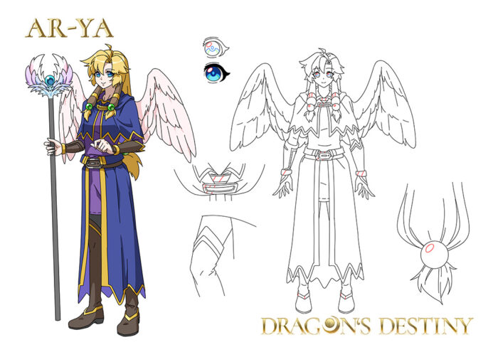 Animecharakterdesign von Ar-ya, gezeichnet von Elderwood Animation Studios
