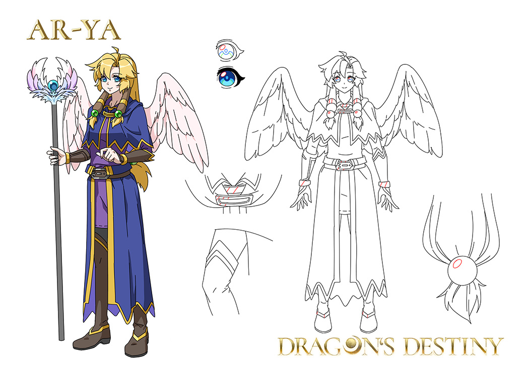 Charakterdesign Ar-ya. Art by Elderwood Animation