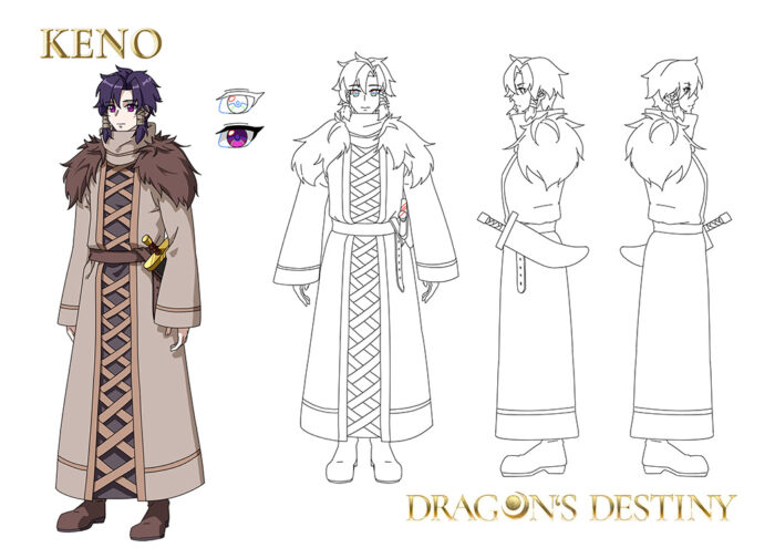 Animecharakterdesign von Keno, gezeichnet von Elderwood Animation Studios